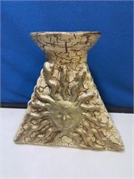 Gold decorator Sun candle holder 8 in tall