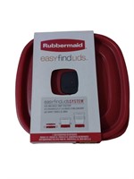 6 PIECE CONTAINERS AND LIDS RUBBERMAID