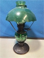 Smaller green oil lamp with shade