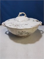 Antique porcelain terrine with lid