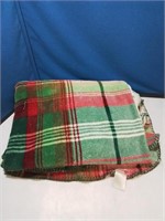 Nice soft green plaid throw