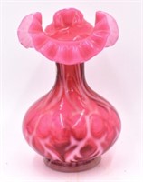 Fenton Ruby Art Glass Vase