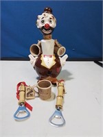 Clown decanter with bottle openers
