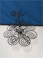 Black wire cupcake holder 9 in tall