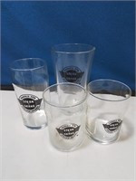 Group of four vintage Steak and Shake glasses