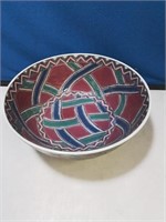Decorative Pottery Bowl 10-in opening
