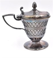Derby Silver Co. #209 Silverplate and China Sugar