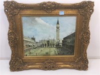 Piazza San Marco Painted On Porcelain Tile.