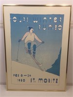 Alps Winter Run 1980 St. Moritz Print. Scratches