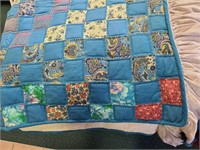 Beautiful Old Flat Quilt with Ruffles