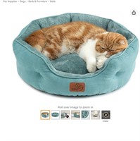 Bedsure Small Dog Bed, Round Pet Bed