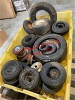 TUB OF MISCELLANEOUS SMALL TIRES