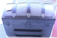 Silver Painted Steamer Trunk