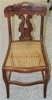 Wooden Chair w/Woven Cane Seat