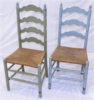 Set of 2 Vintage Cane Seated Chairs