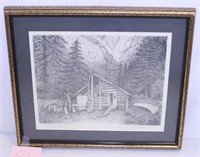 John Richardson Print of "Cabin in the Woods"
