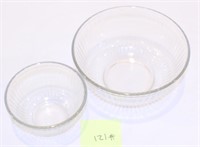 2pcs Pyrex Glass Bowls