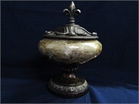 Decorative Lidded Dish On Pedestal 11" w/ Lid On