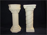 3 Ceramic Pedestals 14" T