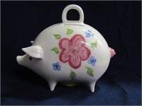 6" T Ceramic Piggy Bank 6 1/2" L x 4" W