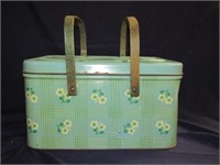 Vintage Tin & Wood Lidded Box