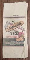Vintage Tomahawk & Clarke Hybrids Seed Corn Sack