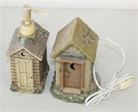 Outhouse Soap Dispenser & Plug-in Light