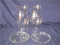 Clear Glass Hurricane Lamp / Candle Decor