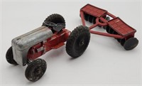 Vintage Tootsietoy Ford Tractor With Drag Disk
