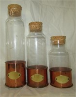 Copper Base Cannisters Tallest 14"