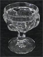 Clear Glass Stemmed Candy Dish