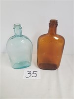 Pair of Very Early Glass Flasks