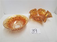 Pair of Carnival Glass Bowls