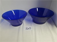 Pair of Cobalt Blue Bowls
