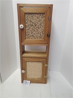 Hinged Wood Decorated Cabinet