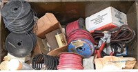 SPOOLS OF WIRE, JUMPER CABLES, MISC.