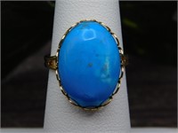 TURQUOISE RING ROCK STONE LAPIDARY SPECIMEN