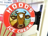 Hood's Ice Cream Cow Scene Double-Sided Flange