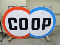 53"x86" COOP Double-Sided Porcelain Sign
