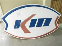 37"x59" Metal KM Sign