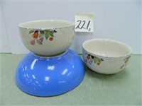 (2) Hall Crocus Bowls & Other Hall Bowl