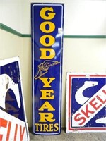 22"x94" Porcelain Goodyear Tires Sign