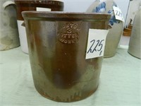 Morton Pottery Works 3 Gal. Brown Crock w/