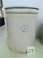 Buckeye Pottery Co. 8 Gal. Crock w/ Molded -