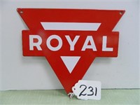 8 1/2"x10" Porcelain Triangular Shape Royal Sign