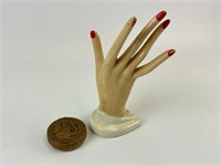 Vintage Compact & Hand Ring Holder