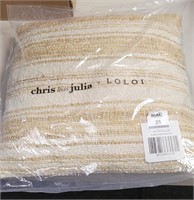 Chris Loves Julia x Loloi Drew Gold/Ivory 18 x 18