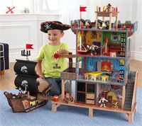 KidKraft Pirates Cove Wooden Ship Play Set with Li