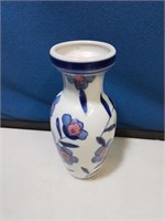 Blue and white Asian style ceramic vase