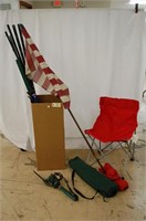 T-Posts, Flag & Folding Chair